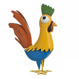 Stylecraft 22-Inch Metal Chicken Statue – Multi-Color Steel Garden Decor