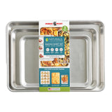 Nordic Ware Naturals 3-Piece Baking Sheet Set – Aluminum Half Sheet, Jelly Roll & Quarter Sheet Pans