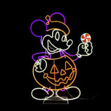 Disney 4 ft Neon-Style Mickey Mouse Pumpkin LED Halloween Decoration