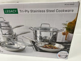 Henckels Legacy Tri-Ply Clad 12 Piece Stainless Steel Cookware Set, All Stovetop