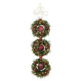Member’s Mark 3-Wreath 18" Pre-Lit Christmas Door Hanger with 60 LED Lights & Timer