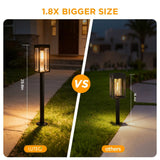 Lutec XL Solar LED Aluminum Construction Pathway Lights, 2-Pack, 200 Lumens