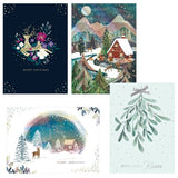 Holiday Christmas Greeting Cards Box Set, 40 Assorted 5x7 Envelopes Seals Bulk