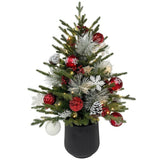 CGH 36-Inch Pre-Lit Mixed Pine Decorated Artificial Christmas Tree with 70 Light