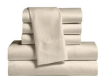 Slumber Chill 6-Piece Cooling Sheet Set – Tencel Lyocell & Cotton Blend, Beige 300 Thread Count