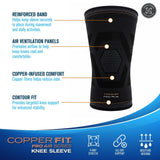 Copper Fit Pro Air Knee Compression Sleeves, Breathable Lightweight Design, 2-pc