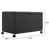 170 gal. Mirador Diamond Series Metal Outdoor Storage Box – Soft-Close Lid, Locking Wheels