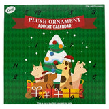 12-Pc 5" Plush Ornament Advent Calendar, 12-Day Christmas Countdown with Dog/Cat