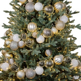 CG Hunter 6-Foot Pre-Lit Ornament Garland with 36 Warm White LED Lights