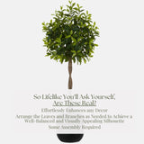 CGH 6' Faux Laurel Tree with Planter – Realistic Look, Hassle-Free Maintenance