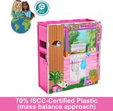 Barbie Getaway House Foldable Doll Playset with 4 Play Areas & 11 Accessories