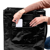 CleverMade Foldable Rolling Tote Bag, Swivel Wheels, 90L Capacity, 75 lb Limit