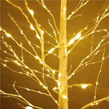6 Ft H Birch Tree with Warm White 440 LED Lights and 8 Modes Remote Control