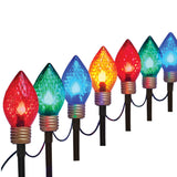 12-Count 7.5" Bulb Jumbo Multicolor C9 LED Pathway Lights, 16.5' Lighted Length