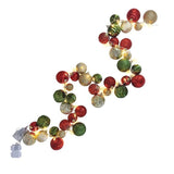 CG Hunter 6-Foot Pre-Lit Ornament Garland with 36 Warm White LED Lights