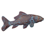 CLYB Metal Koi Fish Garden Statues with 11" Ground Stakes, 2-pack Antique Copper