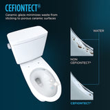 TOTO Drake Transitional Elongated 1.28 GPF Universal Height Tornado Flush Toilet, 2 pack