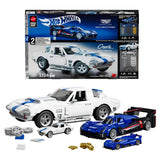 Mattel Brick Shop Hot Wheels Cadillac GTP & Corvette Bundle