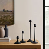 VCNY Home LED Taper Candles with Metal Holders Set of 8, Remote Flameless Candle