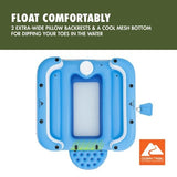 Ozark Trail Big 6-Person Inflatable Island Float, Lake Lounge with Cooler, Swim-Up Platform