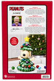 15" Jim Shore Peanuts Snoopy Christmas Tree Lighted Statue LED 6Hr Timer Resin