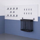 TRINITY 24 Sq Ft Modular PVC Slatwall Garage Wall Organizer System, 19-Pc 1800lb