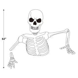 62" Giant Ground Breaking Skeleton with LCD Moving Eyes, Motion Sensor
