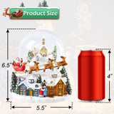 Christmas Music Snow Globe – Christmas Village Scene, Nativity, Holy Angel