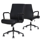 True Innovations Modern Office Task Chair, Mid-Back Adjustable Height Reclining