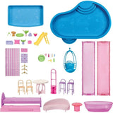 Barbie Dreamhouse Dollhouse with 2 Houses, 2 Pools, 2 Slides, Elevator & 65+ Accessories