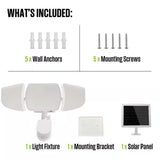Westinghouse 2000-Lumen Solar Triple-Head LED Security Light with Motion Sensor