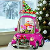 Mickey, Peanuts, or Hello Kitty Holiday Water-Spinning Car, 14" Swirling Glitter