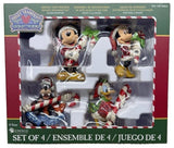 4-Pc Jim Shore Disney Mickey & Friends Christmas Ornaments, Hand-Painted Holiday