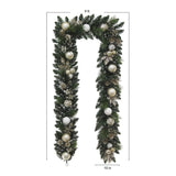 9' CGH Pre-Lit Artificial Christmas Garland with 90 Twinkle Warm White LED Light