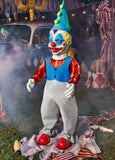 Wind-Up Wally 4 ft. 10" Animated Clown Halloween Prop with Pop-Up Scare