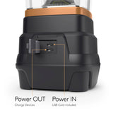 Duracell 5000L Tri-Powered LED Lantern, Rechargeable Camping Lantern with Solar