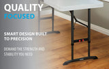 Lifetime Commercial 4-Foot Adjustable Height Folding Table 2-Pack – Indoor & Outdoor HDPE Utility Tables