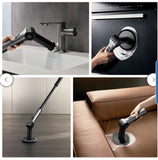 HOTO Flexi Cordless Spin Scrubber with Extension Rod, 8 Brush Heads, IPX7 Waterproof, 110-Min Runtime