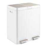 Kohler 82L Stainless Steel Dual Step Trash Can - 2 Pedals Quiet Close Bifold Lid