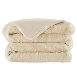 FRYE Luxe Faux Fur Throw 60" × 70" Reversible Plush 1150 GSM Heavyweight Blanket