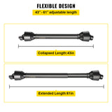 PTO Drive Shaft Series 4, 1-3/8 in. 6-Spline Tractor End x Round Implement End, Adjustable 43–61 in.