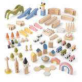 Member’s Mark Wooden Train Set with Tracks, Trains & Accessories