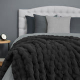 Ashford Home Heavyweight Ultra-Fine Faux Fur Throw Blanket, 60" x 70", 800 GSM