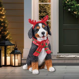 Holiday Dog Greeter Resin Porch Statue, Doodle Bernese Mountain Dog or Shiba Inu
