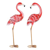 Evergreen 35”H Solar LED Flamingo Pair, Set of 2