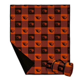 NCAA Outdoor Blanket with Carry Strap, 60" x 70", Weather-Resistant Plaid Team