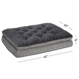 Kirkland Signature Pillow-Top Gusseted Dog Bed – 42" × 32" Supports Dogs up to 75 lb.