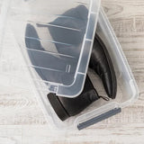 IRIS 12.9-Qt. Buckle-Up Stackable Storage Bins with Lids & Snap Latches, 6-Pack