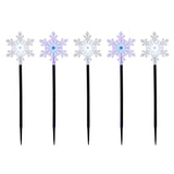 Member’s Mark 5-Piece 28" Snowflake Pathway LED Light Set, 9' Lighted Length with Color Sync