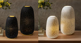Set of 2 Evergreen LED Porcelain Lantern - Decorative Handmade Porcelain Lantern